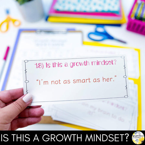 Growth Mindset Scoot Game School Counseling Game for Growth Mindset